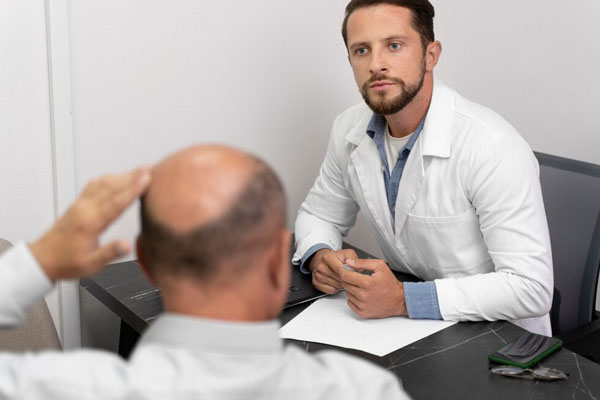 uomo-calvo-con-le-spalle-girate-che-visita-un-medico