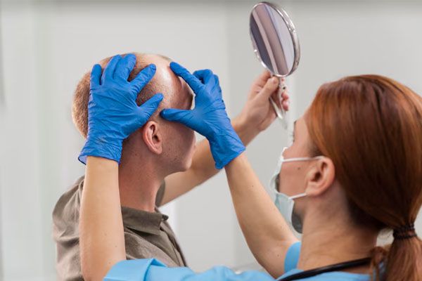 problemi di calvizie maschile adulta dal medico