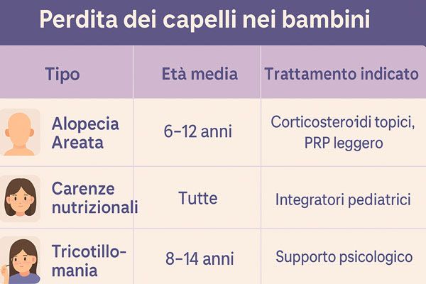perdita dei capelli nei babini