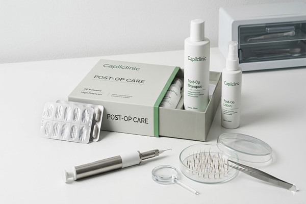 Kit post-operatorio e strumenti chirurgici inclusi nel prezzo del trapianto.