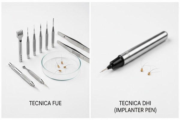 Differenze tecniche FUE e DHI trapianto capelli Milano costi.